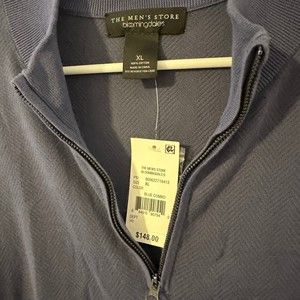 Bloomingdale's The Men's Store Blue Combo Half Zip Sweater Size XL NWT